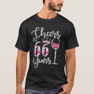 Camiseta Saludos A Los 66 Años Feliz 66º Cumpleaños Reina D