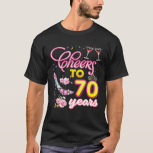 Camiseta Saludos A Los 70 Años De Vino 70 Años De Diamante