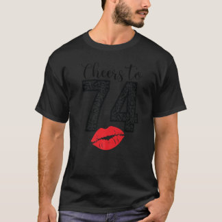 Camiseta Saludos A Los 74 Años De Los Lips Feliz Cumpleaños
