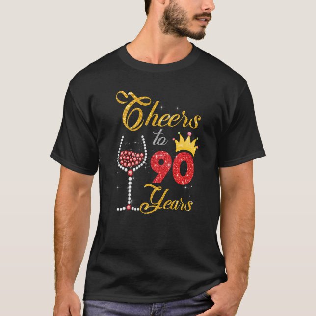 Camiseta Saludos a los 90 años 1932 90º cumpleaños del diam (Anverso)