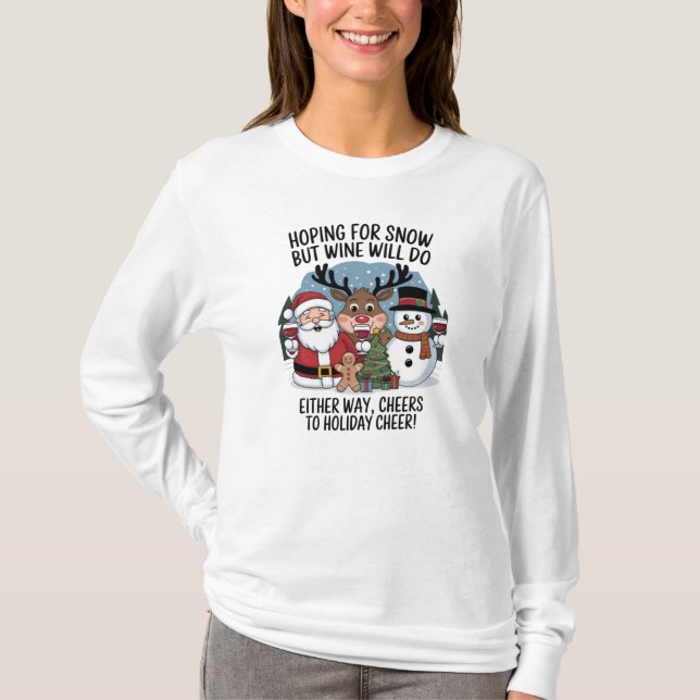 Camiseta Saludos a los Navidades de feriado de Cheer (Anverso)
