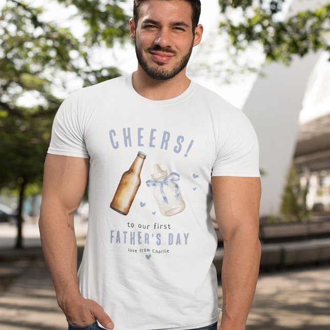 Camiseta Saludos a nuestro primer día de padre, regalo de n (Subido por el creador)
