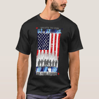 Camiseta Saludos a nuestros veteranos Gracias por su servic