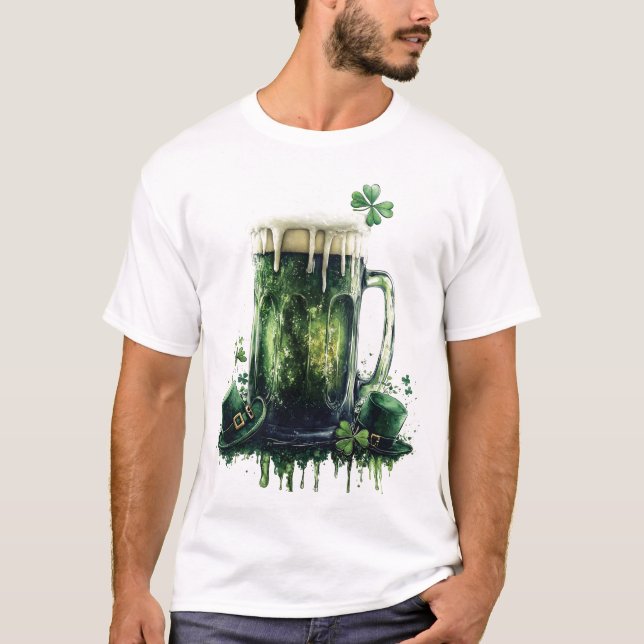 Camiseta ¡Saludos al Día de San Patricio! Ilustracion de ce (Anverso)