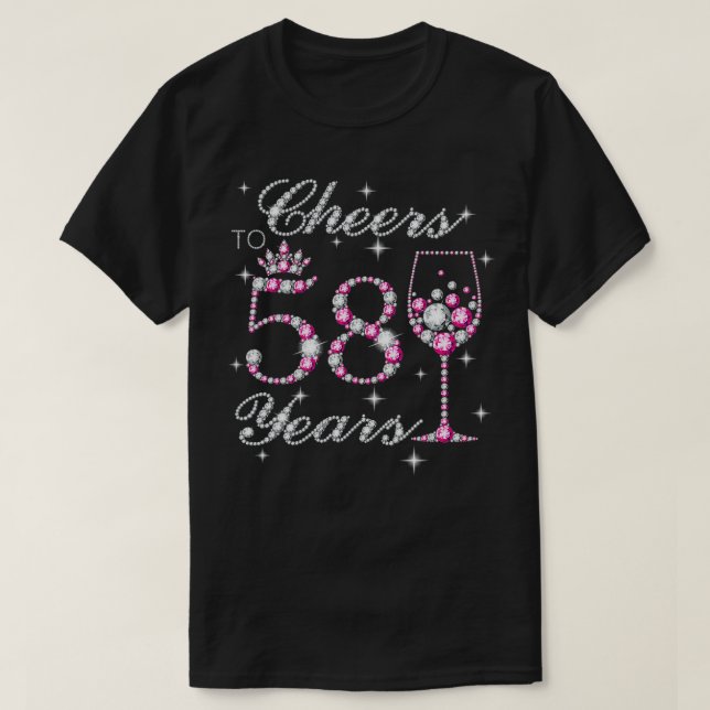 Camiseta Saludos al equipo de 58 años, nacido en 1 (Diseño del anverso)