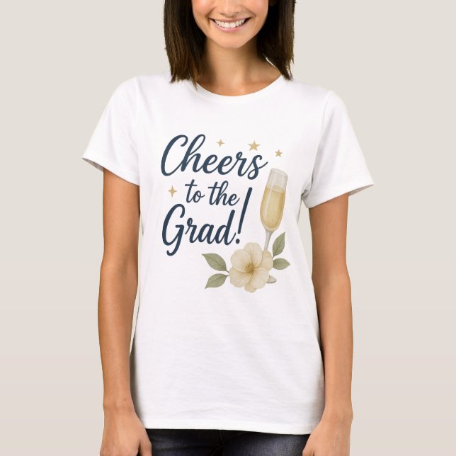 Camiseta Saludos al Pegatina de Grado - Graduación (Anverso)