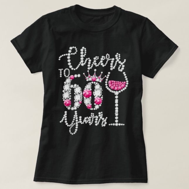 Camiseta Saludos al regalo de 60 años de edad Día 60 Reina (Diseño del anverso)