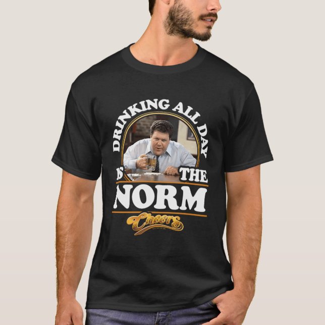 Camiseta Saludos - Beber Todo El Día Es La Norma (Anverso)