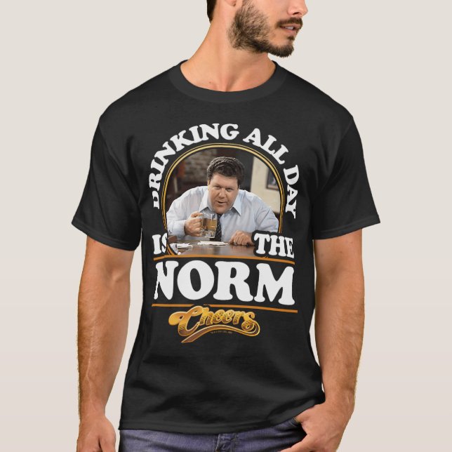 Camiseta Saludos - Beber Todo El Día Es La Norma (Anverso)
