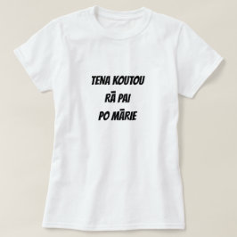 Camiseta saludos, buen día, buenas noches en maorí