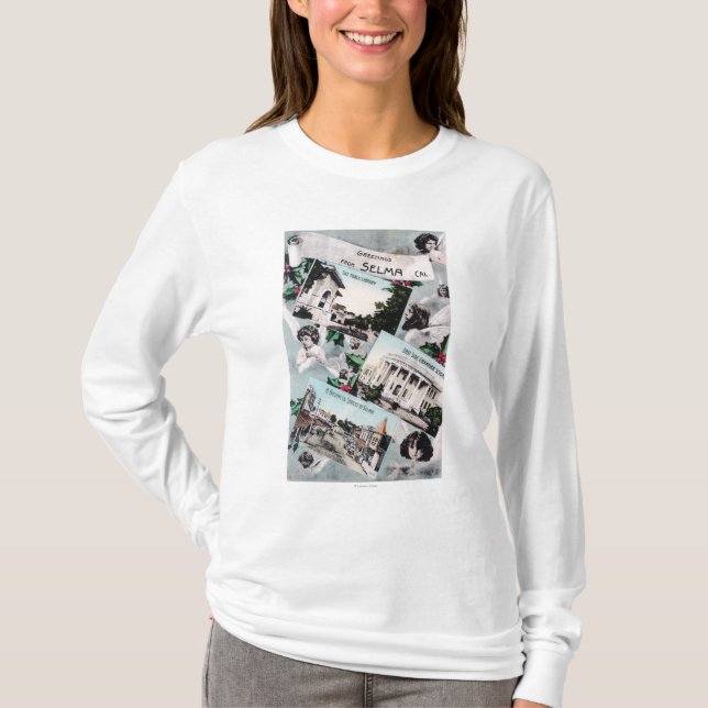 Camiseta Saludos con de ViewsSelma escénico, CA (Anverso)