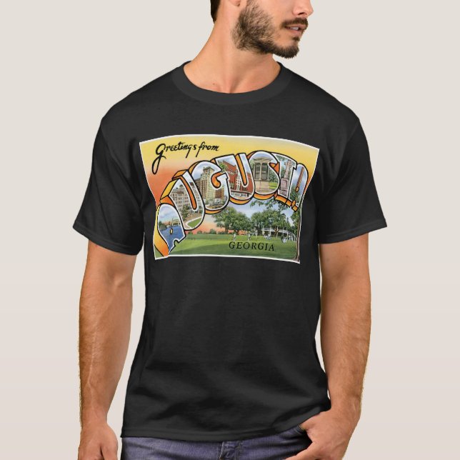 Camiseta ¡Saludos de Augusta, GA! (Anverso)