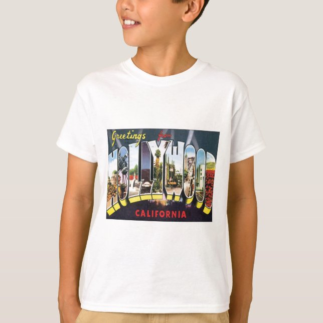 Camiseta Saludos de Hollywood California (Anverso)