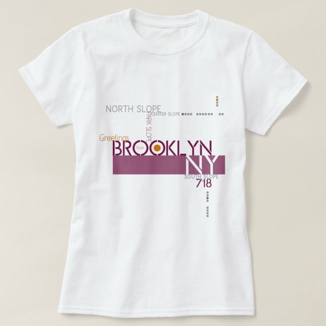 Camiseta Saludos de la cuesta del parque, Brooklyn (Diseño del anverso)