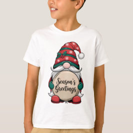 Camiseta Saludos de la temporada de navidades Gnome