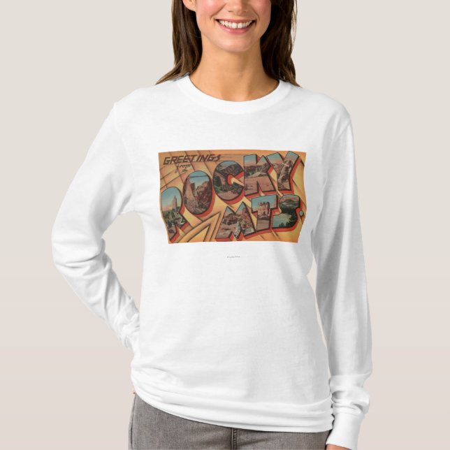 Camiseta Saludos de las montañas rocosas (Anverso)