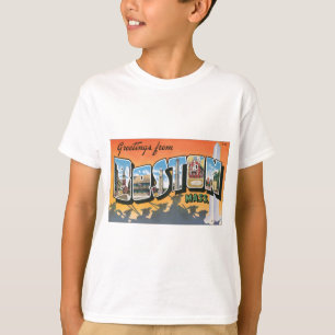 Camiseta Saludos de Massachusetts de Boston, vintage