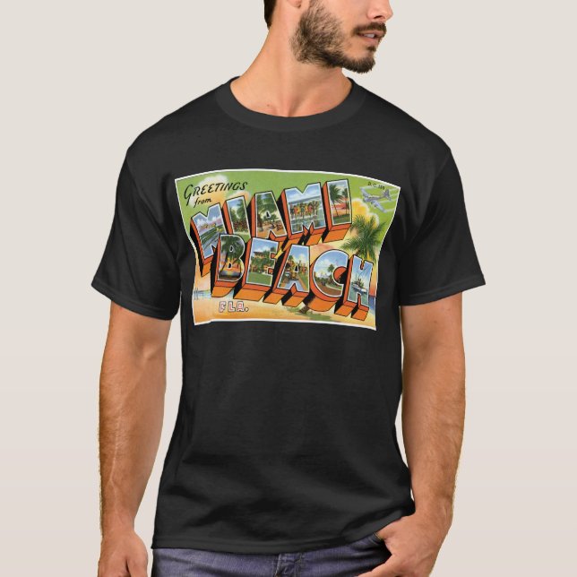 Camiseta ¡Saludos de Miami Beach, la Florida! (Anverso)