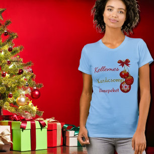 Camiseta Saludos de Navidad húngaro