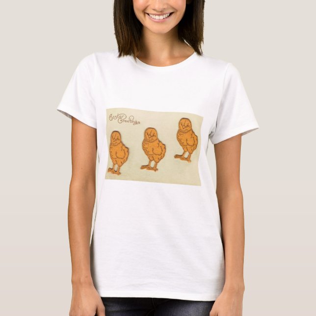 Camiseta Saludos de Pascua Chicas Beige (Anverso)