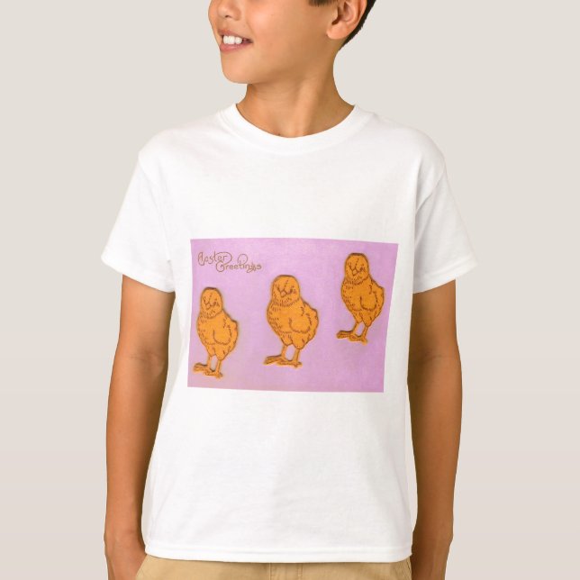 Camiseta Saludos de Pascua Chicas Púrpura (Anverso)