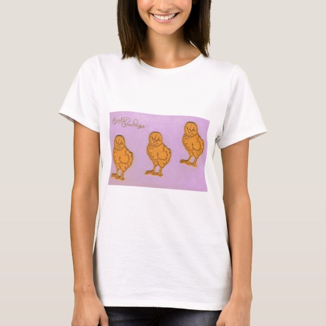 Camiseta Saludos de Pascua Chicas Púrpura (Anverso)