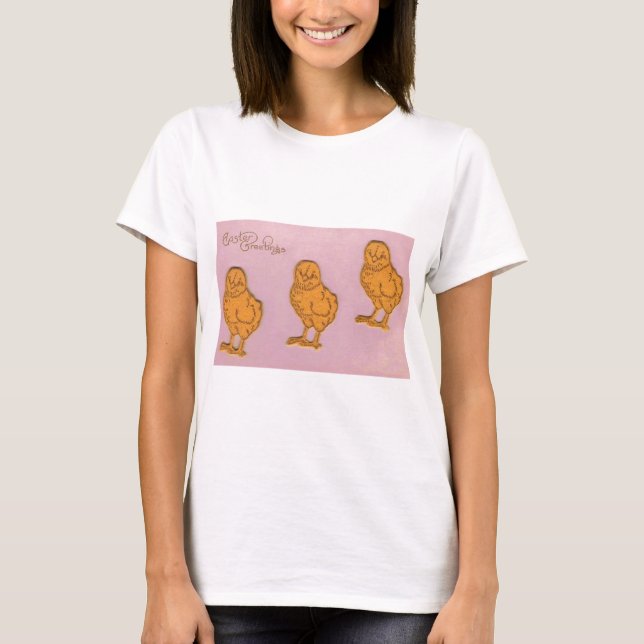 Camiseta Saludos de Pascua Chicas Rosa (Anverso)