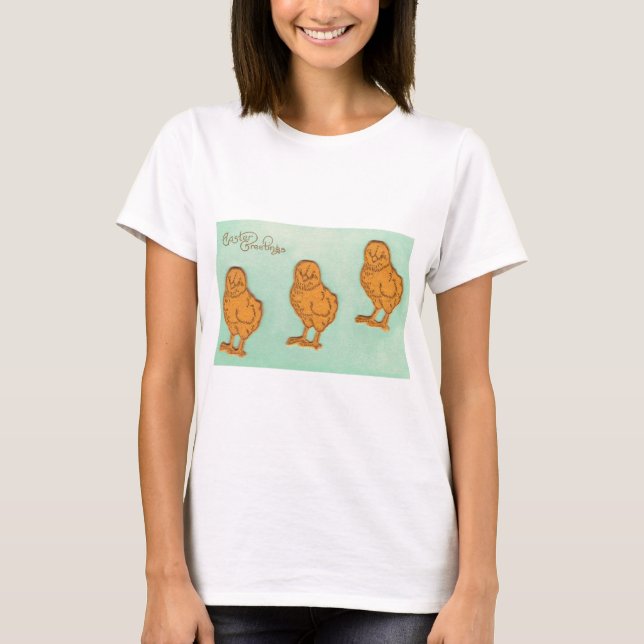 Camiseta Saludos de Pascua Chicas Verde (Anverso)