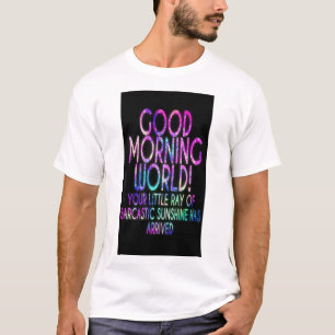 Camiseta Saludos de Sunrise: 'Buenos días, mundo' Tee"
