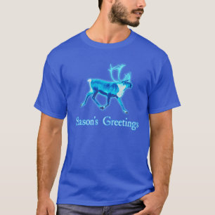 Camiseta Saludos de temporada - Blue Caribou (reno)