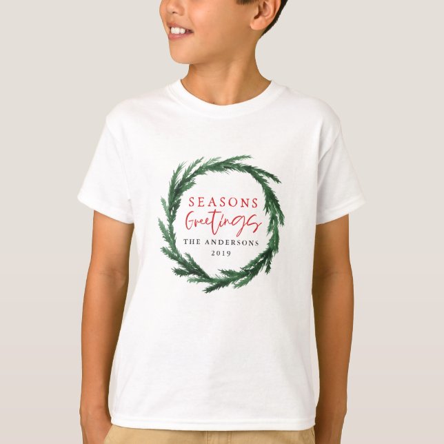 Camiseta Saludos de temporada la acuarela fue una fiesta mo (Anverso)