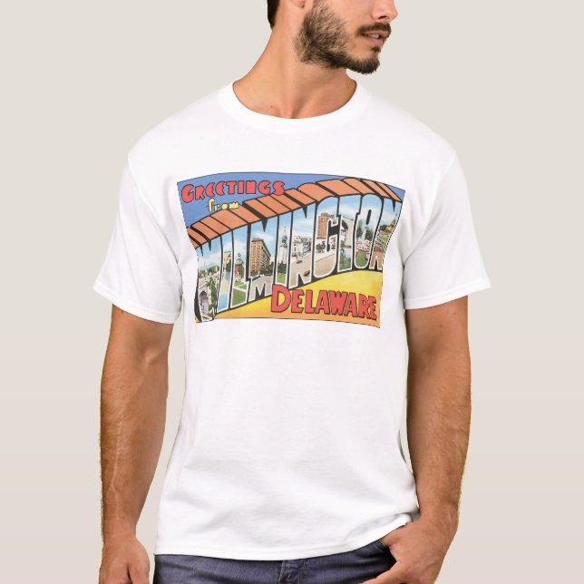 Camiseta Saludos de Wilmington Delaware, vintage (Anverso)