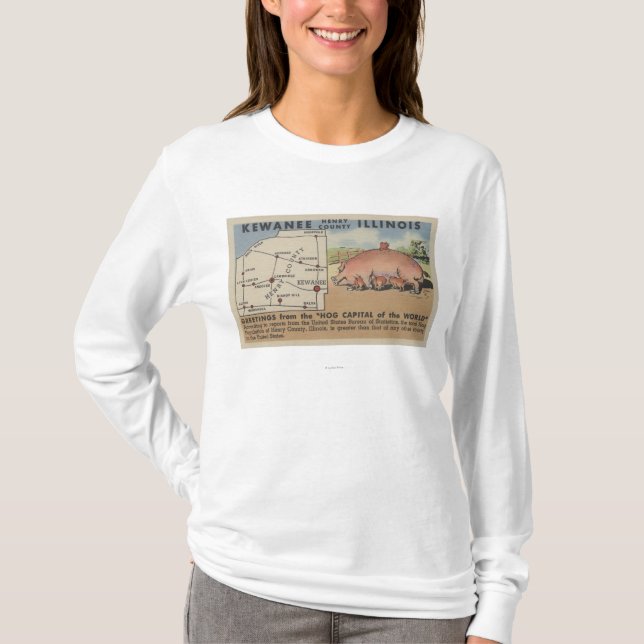Camiseta Saludos del capital del cerdo del mundo (Anverso)