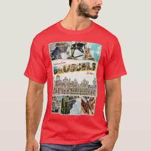 Camiseta Saludos desde Bruselas en Bélgica Estilo vintage r