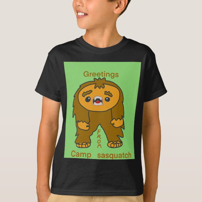 Camiseta Saludos desde el campamento sasquatch (Anverso)