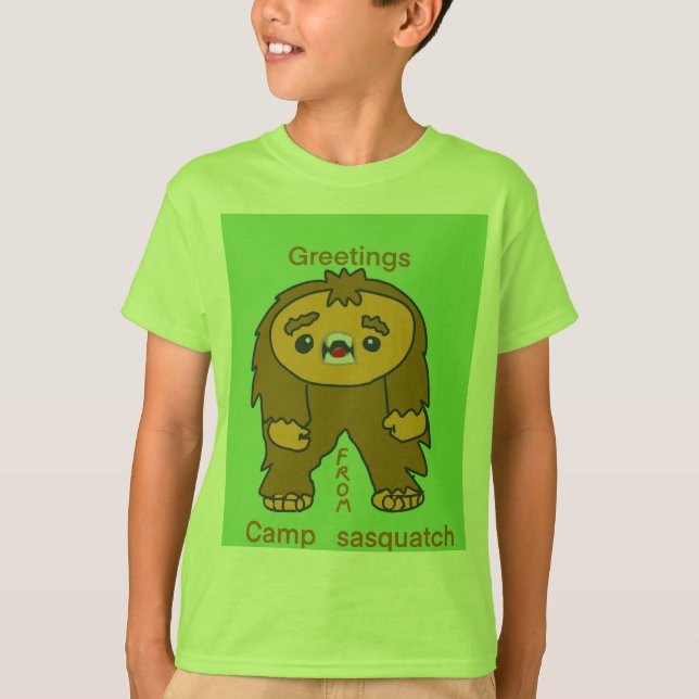 Camiseta Saludos desde el campamento sasquatch (Anverso)