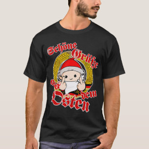 Camiseta Saludos desde el cuello en V ajustado del este