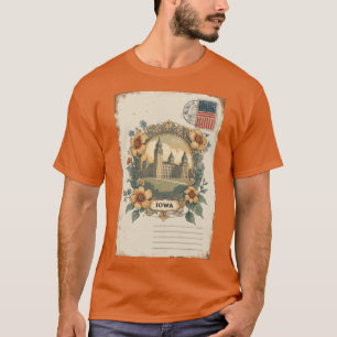 Camiseta Saludos desde Iowa USA Viajes Vintage Retro Postc