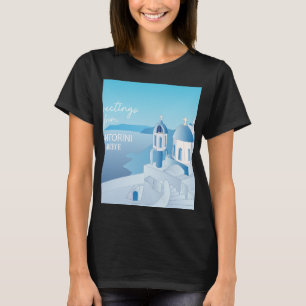 Camiseta Saludos desde Santorini Grecia