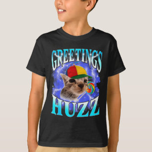 Camiseta Saludos divertidos meme de gato de la jerga de la 