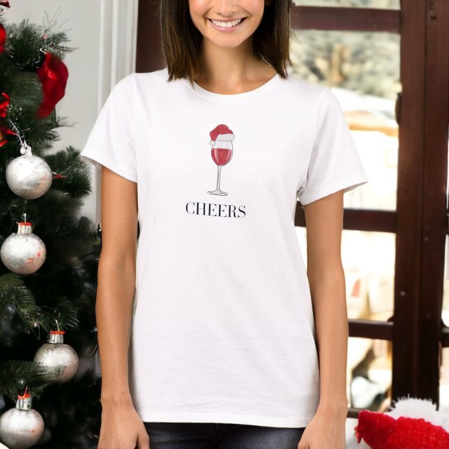 Camiseta Saludos en Santa Hat Wine Holiday Party (Subido por el creador)
