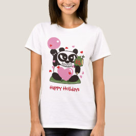 Camiseta Saludos festivos por amor y Dios afortunado