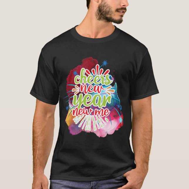Camiseta Saludos Fuegos artificiales de Año Nuevo Me Vibran (Anverso)