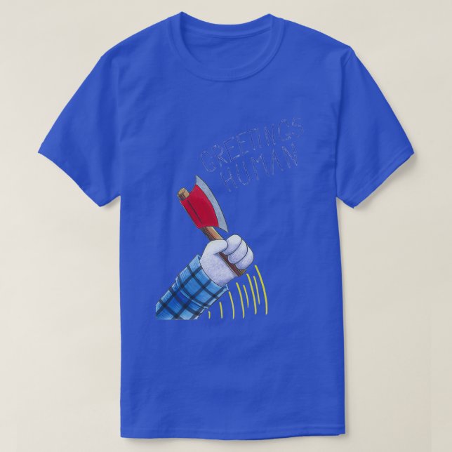 Camiseta saludos humanos (Diseño del anverso)