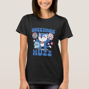 Camiseta Saludos Huzz Divertido Gen Z Alpha Gatito Tonto Ga