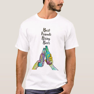 Camiseta Saludos - Los Mejores Amigos Traen Cerveza