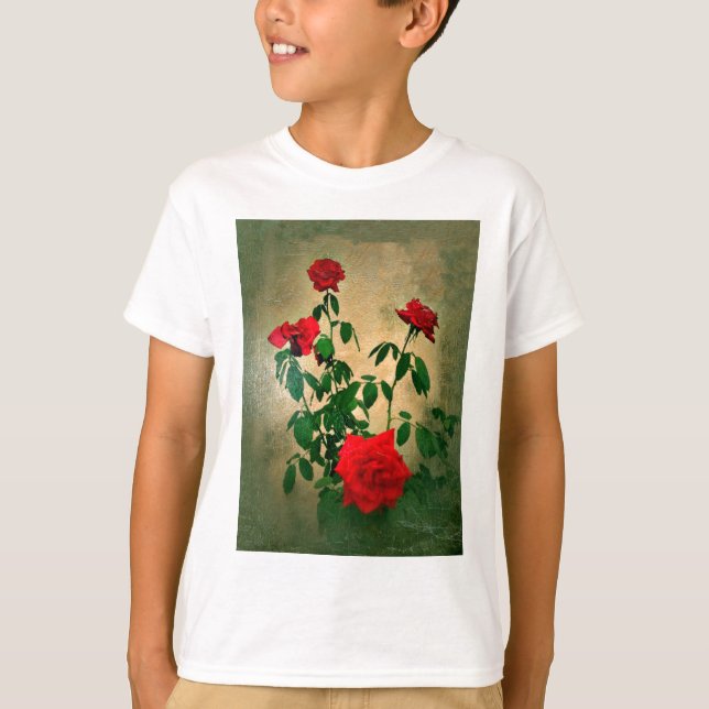 Camiseta Saludos, Rosas de amor_ (Anverso)