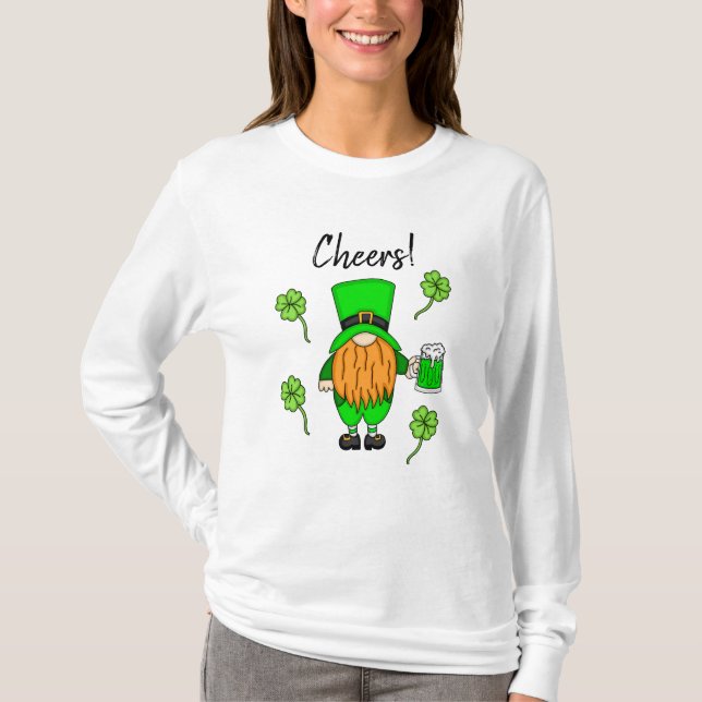 Camiseta Saludos San Patricio | Cerveza verde (Anverso)