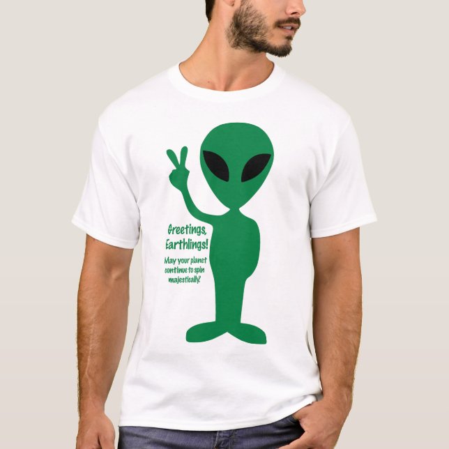 Camiseta Saludos, terrícolas! (Anverso)