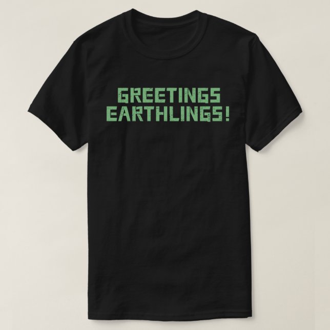 Camiseta Saludos terrícolas! (Diseño del anverso)